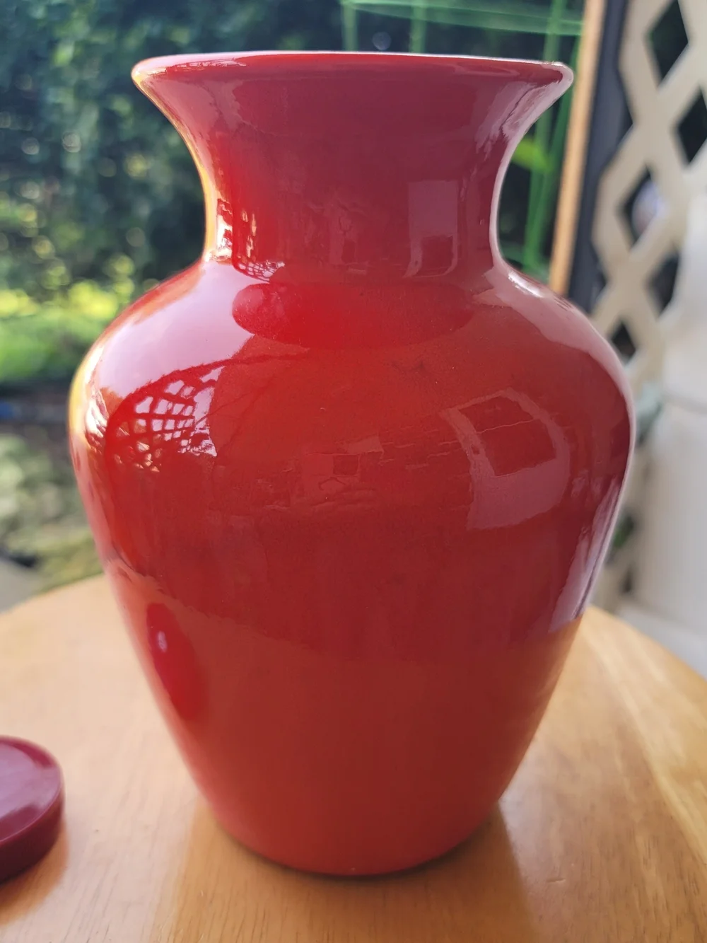 Vintage MCM Poppy Red California 479 USA Bulbous Vase
